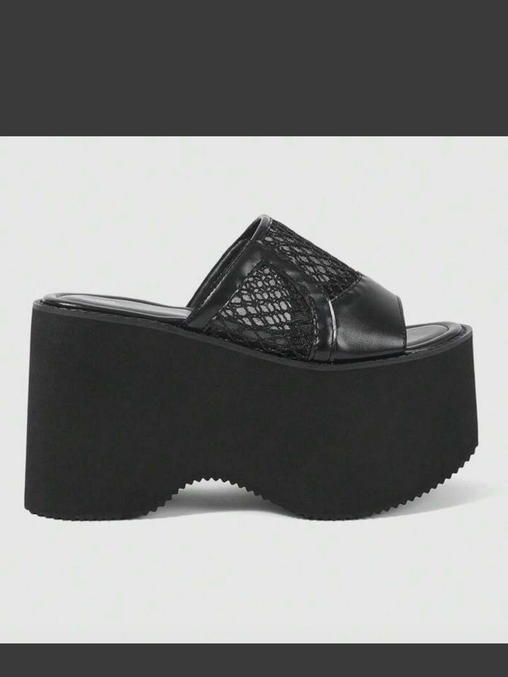 Platform sandals.